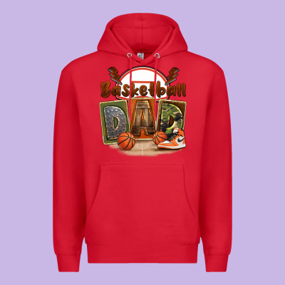 Basketball Dad Premium Hoodie Designed By Fadigitalartstudio