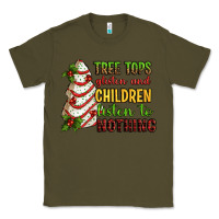 Army Green Tree tops glisten and children listen to nothing Classic Tee - RanaPortraitStore