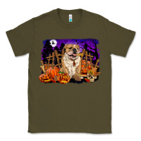 Army Green Halloween english bulldog Classic Tee - RanaPortraitStore