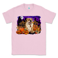 Bubblegum Pink Halloween english bulldog Classic Tee - RanaPortraitStore
