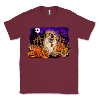 Burgundy Halloween english bulldog Classic Tee - RanaPortraitStore