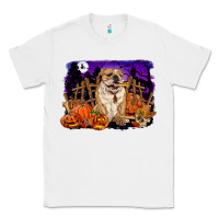 White Halloween english bulldog Classic Tee - RanaPortraitStore