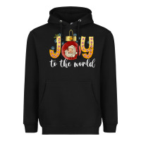 Black Joy To The World Heavyweight Hoodie - CowhideDigitalArt