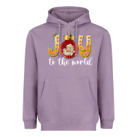 Lavender Joy To The World Heavyweight Hoodie - CowhideDigitalArt