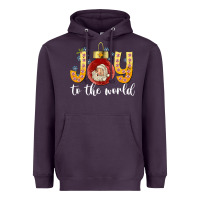 Plum Joy To The World Heavyweight Hoodie - CowhideDigitalArt
