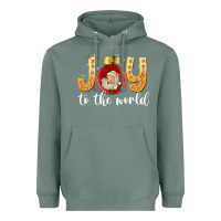 Sage Joy To The World Heavyweight Hoodie - CowhideDigitalArt