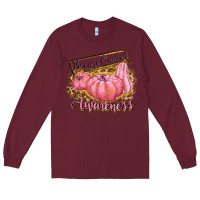 Burgundy breast cancer awareness Long Sleeve Tee - texasbilliewilder