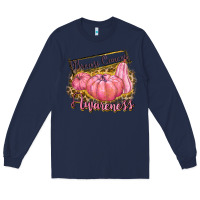 Navy breast cancer awareness Long Sleeve Tee - texasbilliewilder