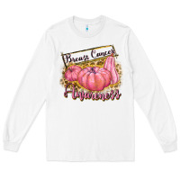 White breast cancer awareness Long Sleeve Tee - texasbilliewilder
