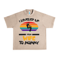 French Oak I Leveled Up From Wife To Mommy Urban Heavy Tee - Bettercallsaul
