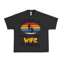 Pigment Black I Leveled Up From Wife To Mommy Urban Heavy Tee - Bettercallsaul