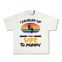 I Leveled Up From Wife To Mommy Urban Heavy Tee | Teevron