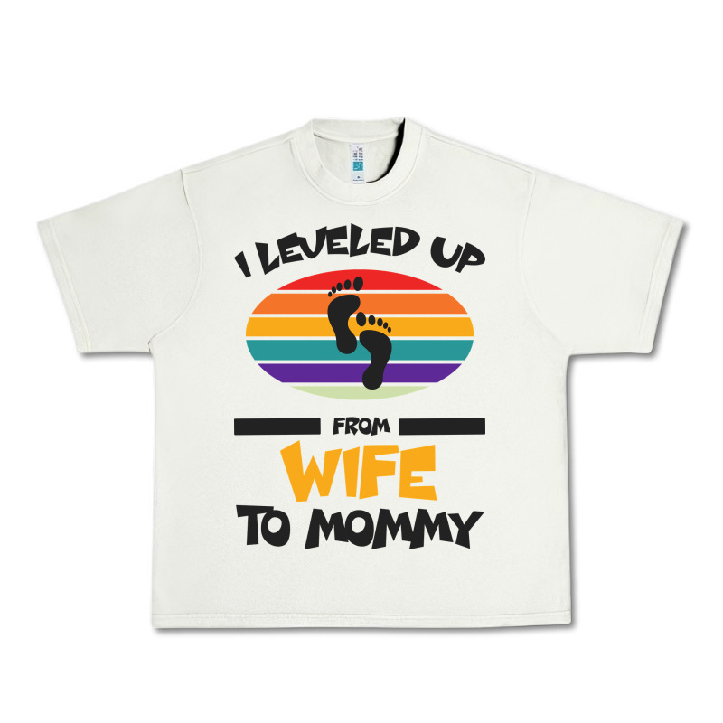 I Leveled Up From Wife To Mommy Urban Heavy Tee by Bettercallsaul | Teevron