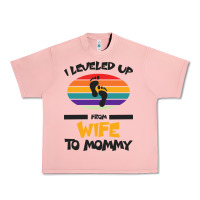 Salmon I Leveled Up From Wife To Mommy Urban Heavy Tee - Bettercallsaul