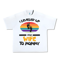 White I Leveled Up From Wife To Mommy Urban Heavy Tee - Bettercallsaul