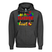 Charcoal Heather being an au some teacher is a work of the heart Zipper Hoodie - FaDigitalArtStudio