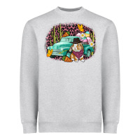 Heather Grey Western rabbit Easter Day Heavyweight Sweatshirt - CowGirlArtShop