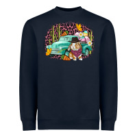 Navy Western rabbit Easter Day Heavyweight Sweatshirt - CowGirlArtShop