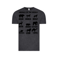 Vintage Black Animal Of The World Vintage Tee - Bettercallsaul