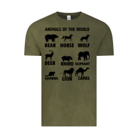 Vintage Olive Animal Of The World Vintage Tee - Bettercallsaul