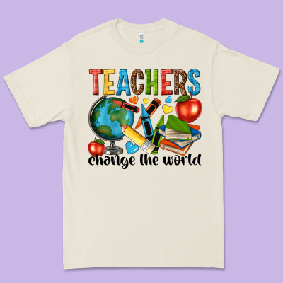 Teachers Change The World Premium Tee Designed By Nancycooperartshop