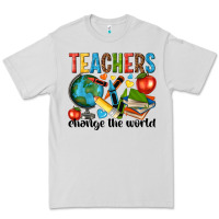 Dove Grey teachers change the world Premium Tee - NancyCooperArtShop