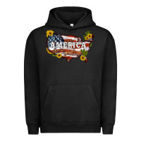 Pigment Black usa map Urban Hoodie - Artiststas