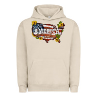 Pigment French Oak usa map Urban Hoodie - Artiststas