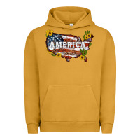 Pigment Peanut Butter usa map Urban Hoodie - Artiststas