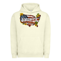 Pigment Pistachio usa map Urban Hoodie - Artiststas