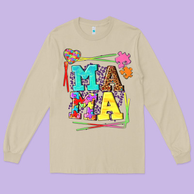 Autism Mama Long Sleeve Tee Designed By Nancycooperartshop