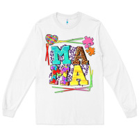 White Autism Mama Long Sleeve Tee - NancyCooperArtShop