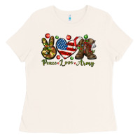 Bone peace love army christmas Ladies Tee - NancyCooperArtShop