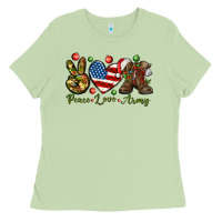 Matcha peace love army christmas Ladies Tee - NancyCooperArtShop
