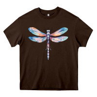 Chocolate Brown dragonfly Heavy Core Tee - MaliasSmallBusiness