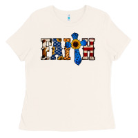 Bone American Flag Faith Ladies Tee - Jasminsmagicworld