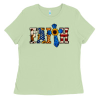 Matcha American Flag Faith Ladies Tee - Jasminsmagicworld