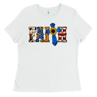 White American Flag Faith Ladies Tee - Jasminsmagicworld