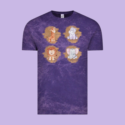 Safari Baby Animal Clipart Vintage Tee Designed By Bettercallsaul