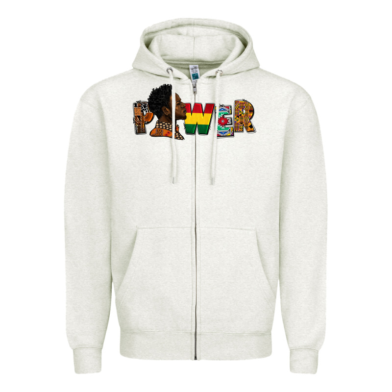 Power Juneteenth Zipper Hoodie by FaDigitalArtStudio | Teevron