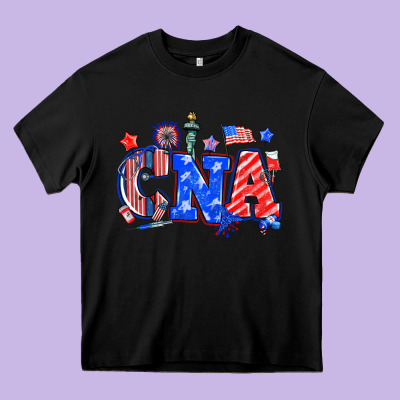 4th Of July Cna Heavy Core Tee Designed By Nancycooperartshop