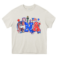Cream 4th of july cna Heavy Core Tee - NancyCooperArtShop