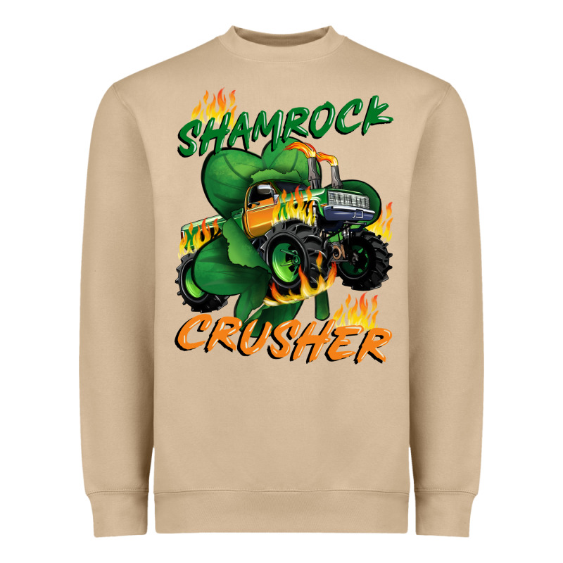 Shamrock Crusher St. Patrick's Day Heavyweight Sweatshirt by CowGirlArtShop | Teevron
