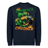 Navy Shamrock crusher St. Patrick's Day Heavyweight Sweatshirt - CowGirlArtShop