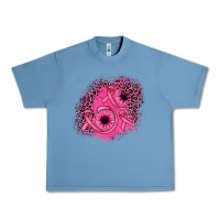 Pebble Blue ribbon patch Urban Heavy Tee - JahusDesignShop