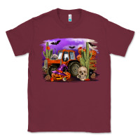 Burgundy Halloween tractor Classic Tee - RanaPortraitStore