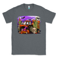 Charcoal Heather Halloween tractor Classic Tee - RanaPortraitStore