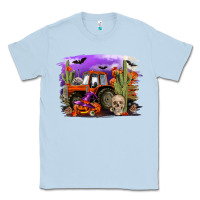 Dusty Blue Halloween tractor Classic Tee - RanaPortraitStore