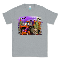 Heather Grey Halloween tractor Classic Tee - RanaPortraitStore