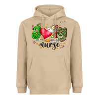 Mushroom Jolly Nurse Black Heavyweight Hoodie - CowhideDigitalArt